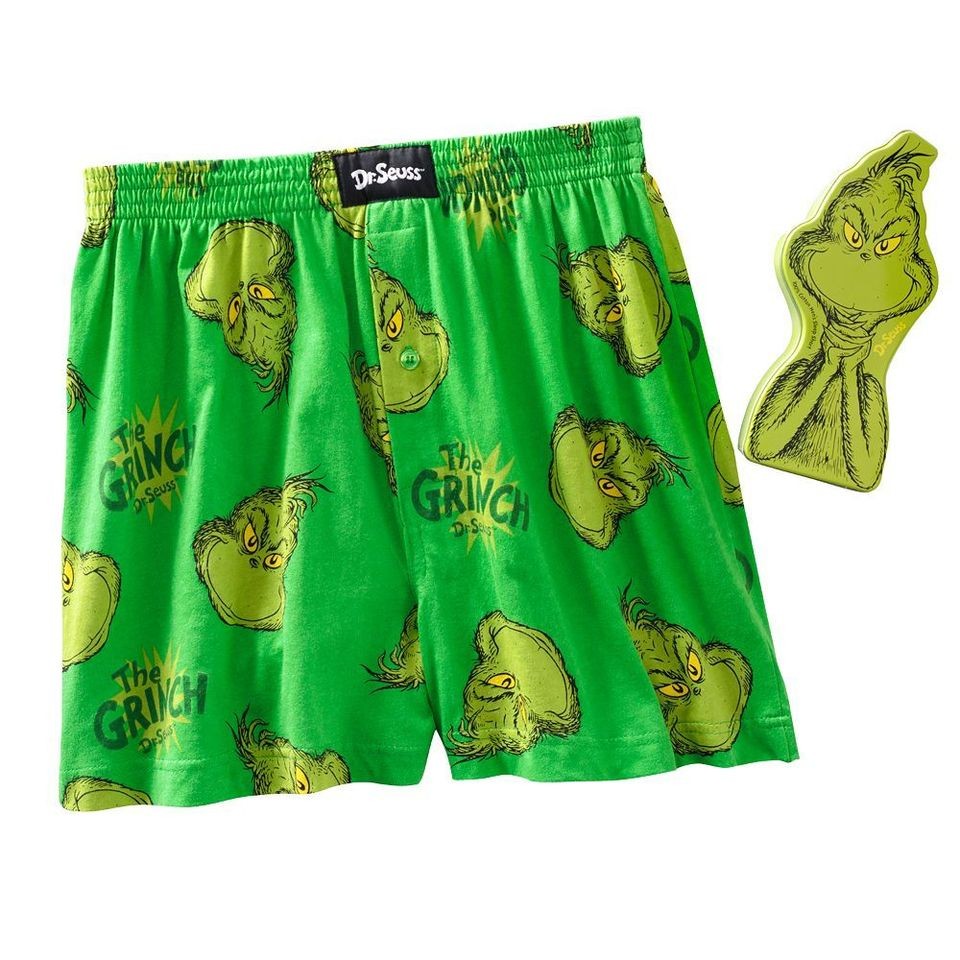   . Seuss How the Grinch Stole Christmas Lounge Shorts in a Tin mens XL