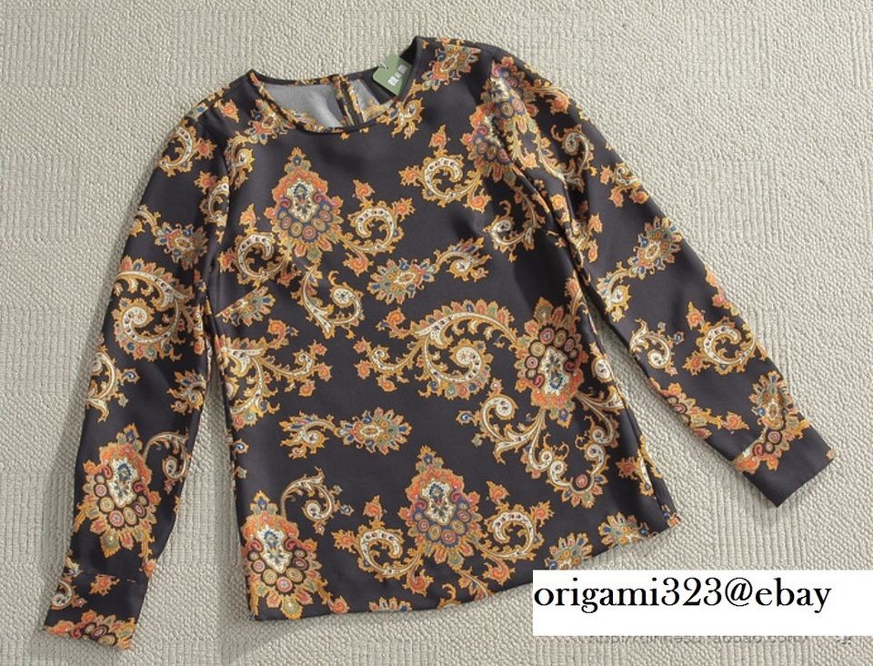 2012 NEW J crew Collection GOLDEN PAISLEY BLOUSE silk blouse $298 4/6 