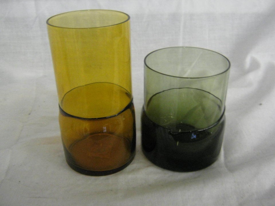 multi colored drinking glasses