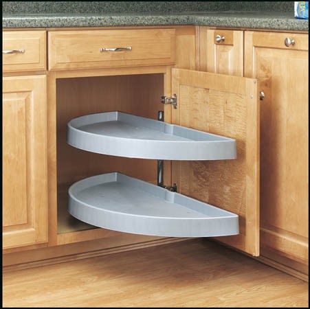 Kitchen Cabinet Organizer, White Lazy Susan set for Kitchen blind 