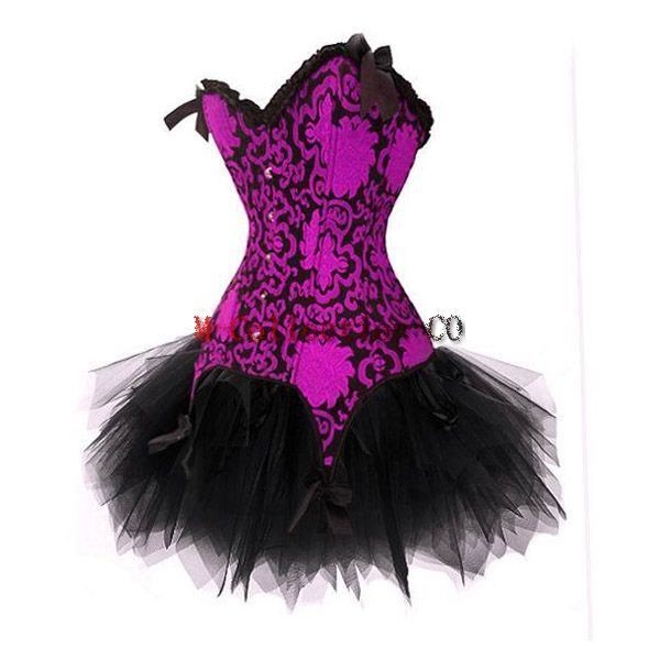   Fancy Corset Dress Moulin Rouge Burlesque TUTU Costume Ladies Lingerie