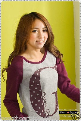 C539 Japan Style Soft Fleece Letter Printed Baseball Tee Red