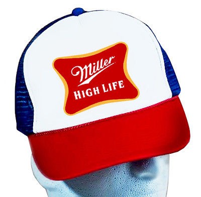 Miller High Life Trucker Hat Vintage Style Mesh Cap Snapback Hipster 