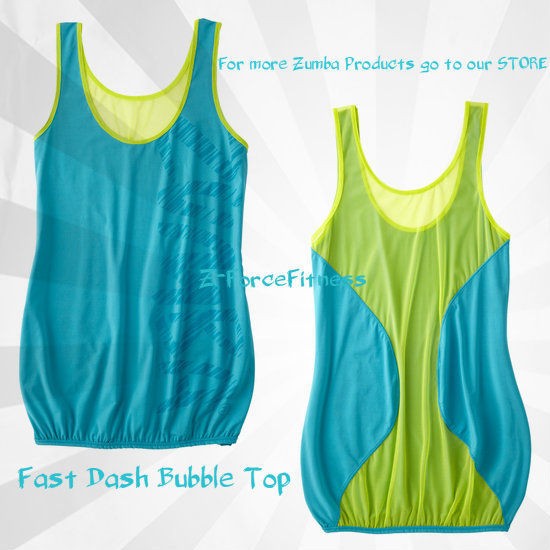 NWT FAST DASH BUBBLE TOP XS S NEW Workout Zumba Zumbawear Dance 