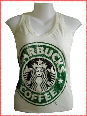   SHIRT STARBUCKS COFFEE CASUAL SOFT COTTON FREE SZ VINTAGE PRINT NEW