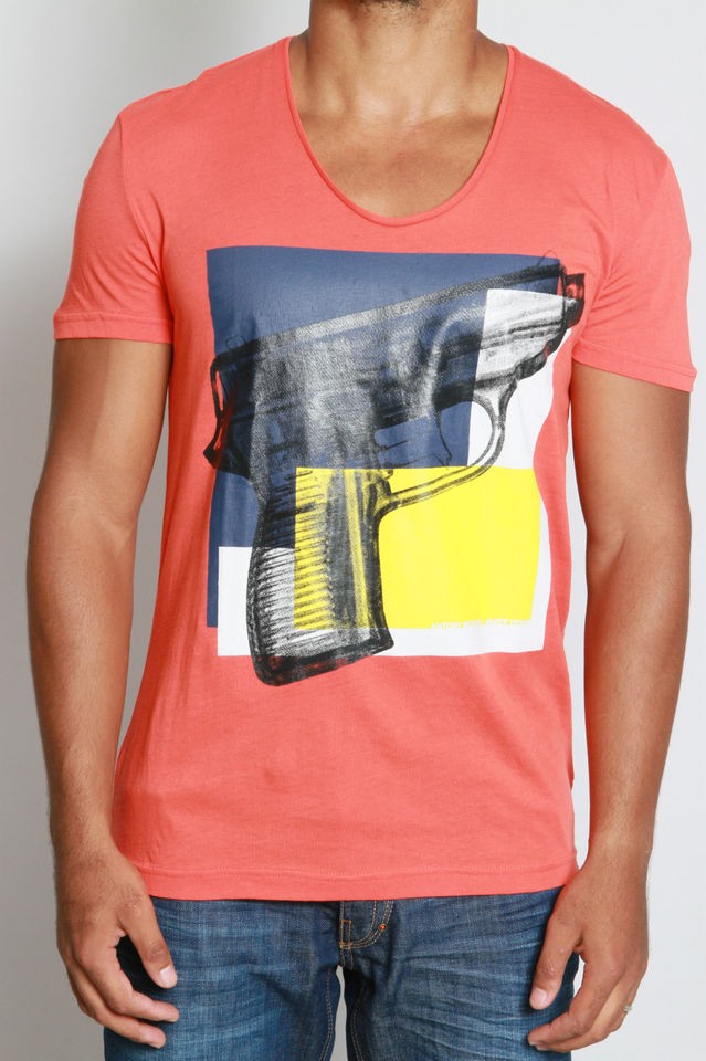 ANTONY MORATO GUN ORANGE DEEP ROUND NECK T SHIRT