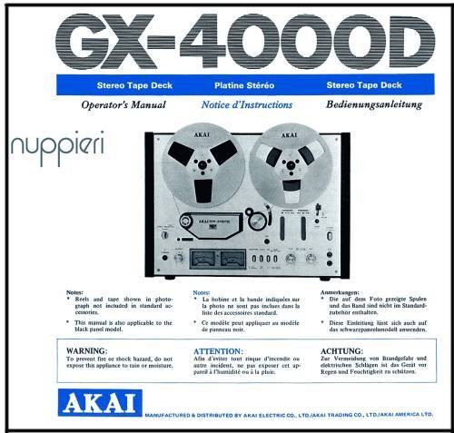 Akai Gx 4000d in Reel to Reel Tape Recorders