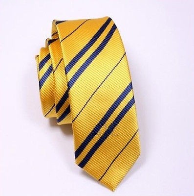 Nice New Harry Potter hufflepuff Tie Costume Cosplay Accessory Yellow