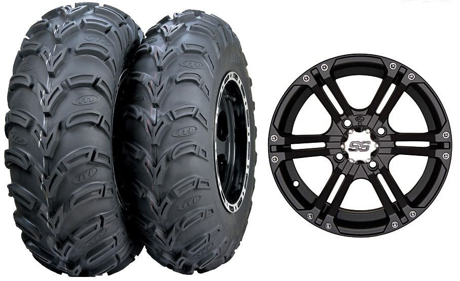   BEAR GRIZZLY KODIAK 350 700 ITP SS212 WHEELS 25 MUD LITE TIRES KIT