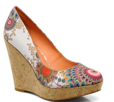 DESIGUAL LUCINA TEJA RUSTICA WEDGE PLATFORMS HEELS WOMENS SHOES