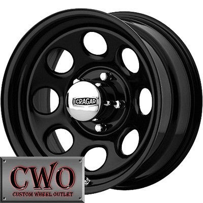 17 Black Cragar Soft 8 Wheels Rims 5x114.3 5 Lug Jeep Wrangler 