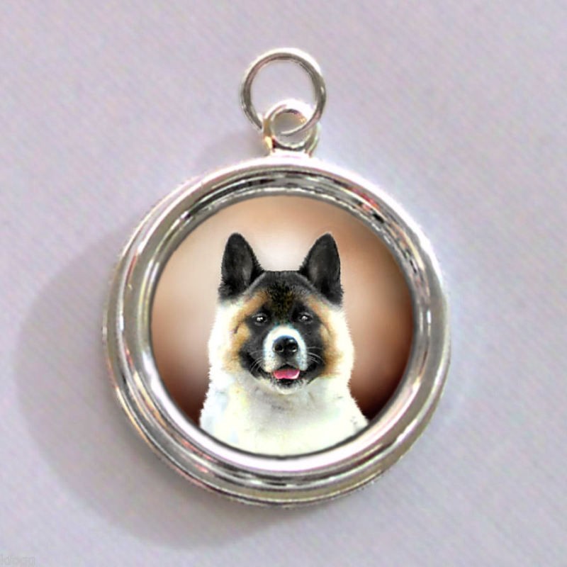 AKITA DOG Silver CHARM   PENDANT