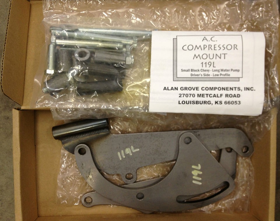 Alan Grove SBC Air Conditioning Compressor Bracket LP 119L Chevy 