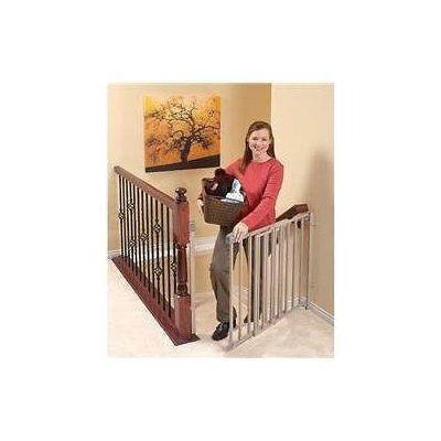Secure Step Top of Stairs Gate, Taupe Quality Dog or Baby Gate EVENFLO