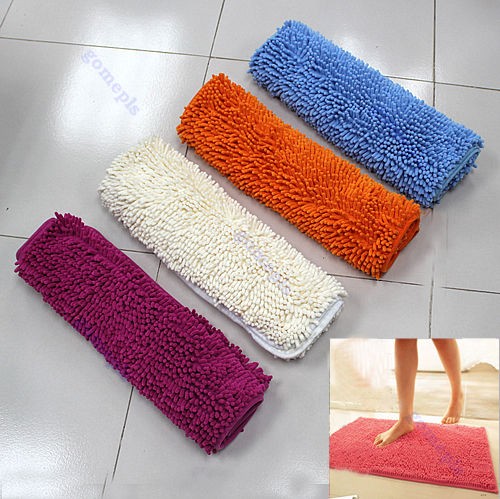   Bedroom Rug Carpet Floor Bath Mat Ground Doormat Chenille Pad 50x80cm