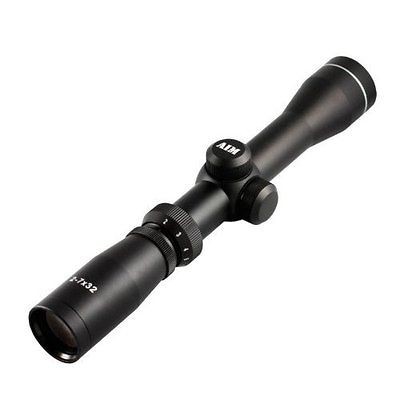 AIM SPORTS AIMSPORT 2 7x32 Pistol Scope w/Rings JH2732B FREE S&H Sale