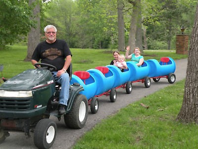 Drum Barrel Outdoor Child Kiddie Ride On Yard Train Car