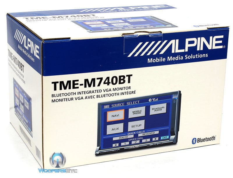 CLEARANCE TME M740BT ALPINE 7 DOUBLE DIN IN DASH TOUCHSCREEN MONITOR 