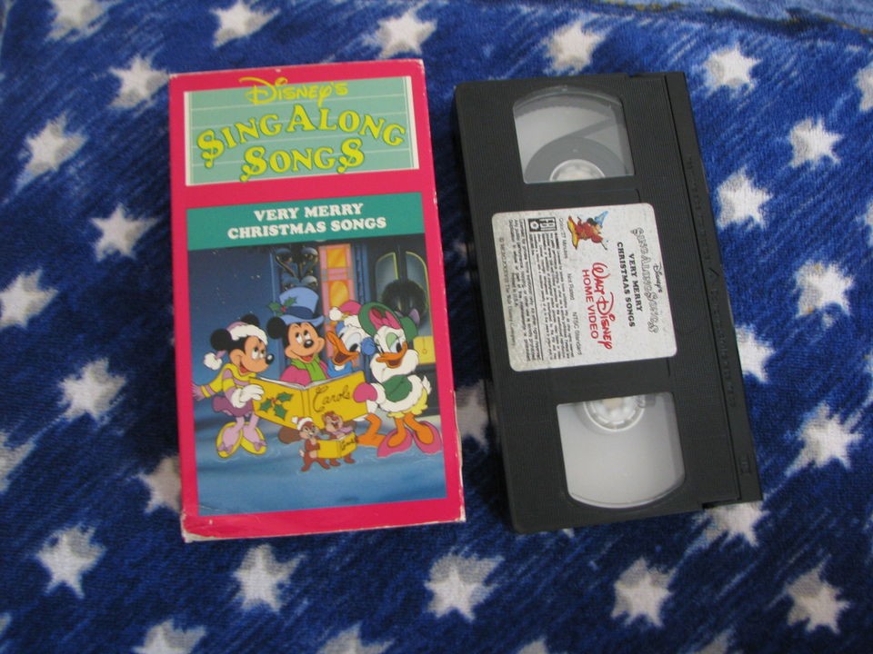 DISNEY SING ALONG SONGS VERY MERRY CHRISTMAS SONGS VHS VIDEO MICKEY 