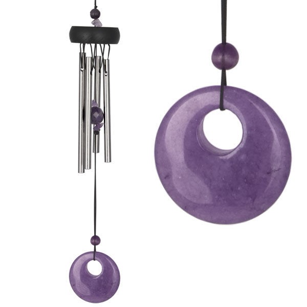 Woodstock Feng Shui Amethyst Silver Tuned Wind Chime