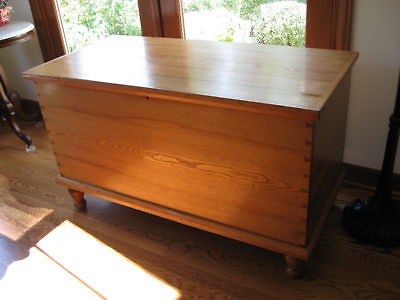 Antique Oak Blanket Chest Excellent Six Board