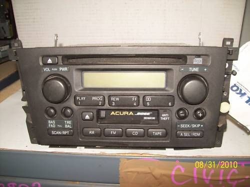 99 01 Acura TL Bose Am Fm Radio Cd Cassette Player Code 39101 S0K A110