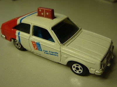 Ertl Matchbox size Dominos Pizza Chevette Diecast Car 1980s real 