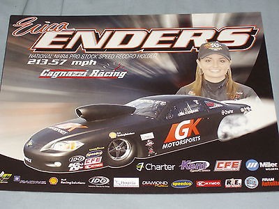 2012 ERICA ENDERS GK MOTORSPORTS CHEVY COBALT PRO STOCK NHRA POSTCARD