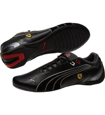 Puma Ferrari Future Cat Weave M2 Black Leather Driving Shoe Sneaker 