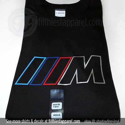 BMW ///M STRIPES outlines T shirt BMW Motorsport M1 M3 M5 E36 E46 