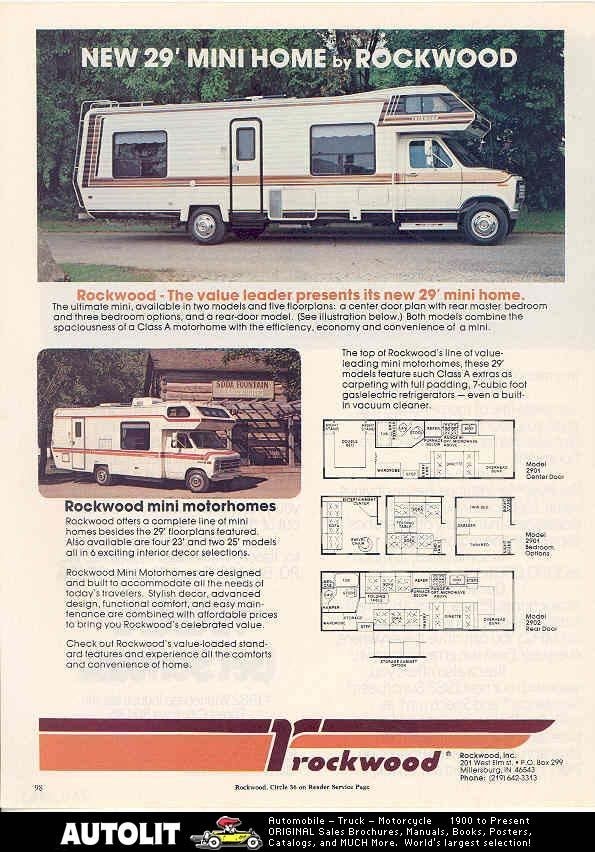 1983 Rockwood Chevrolet Mini Motorhome RV Ad