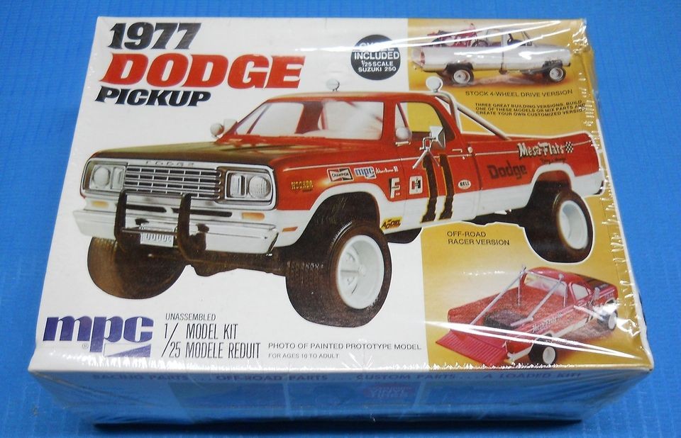 Rare MPC 1977 Dodge Pickup/Suzuki Dirt Bike #1 7705 FS Box Model Car 