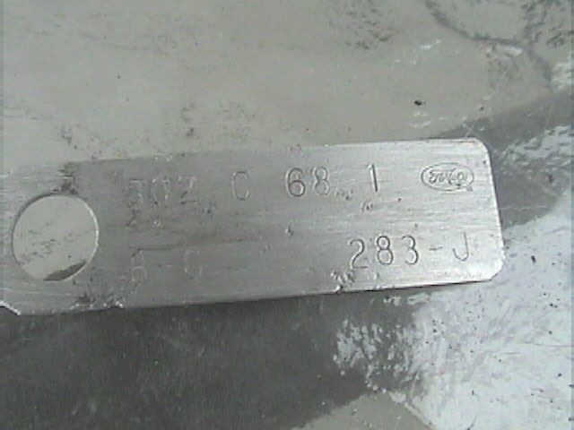 1968 Mustang Cougar J Code 302 Engine Tag