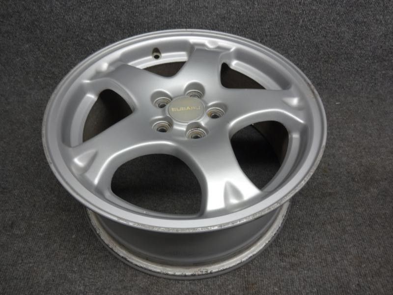 99 SUBARU IMPREZA 2.5 RS COUPE SILVER ALUM WHEEL GRADE C 16X7 ALLOY 