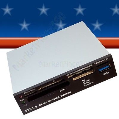 USB 3.0 3.5 INCH INTERNAL CARD READER WITH 1 PORT USB HUB SDHC MMS XD 