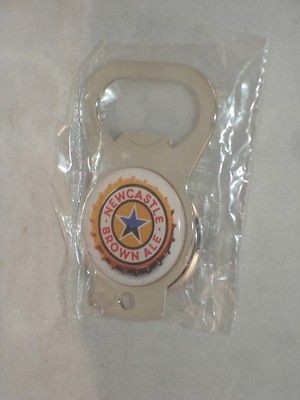 NewCastle Brown Ale Beer Bottle Opener Metal 2 3/8 x 1 3/8 Keychain 