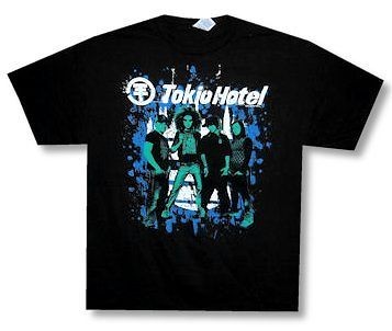 TOKIO HOTEL   SPOTS PORTRAIT BLACK T SHIRT   NWOT ADULT MEDIUM M