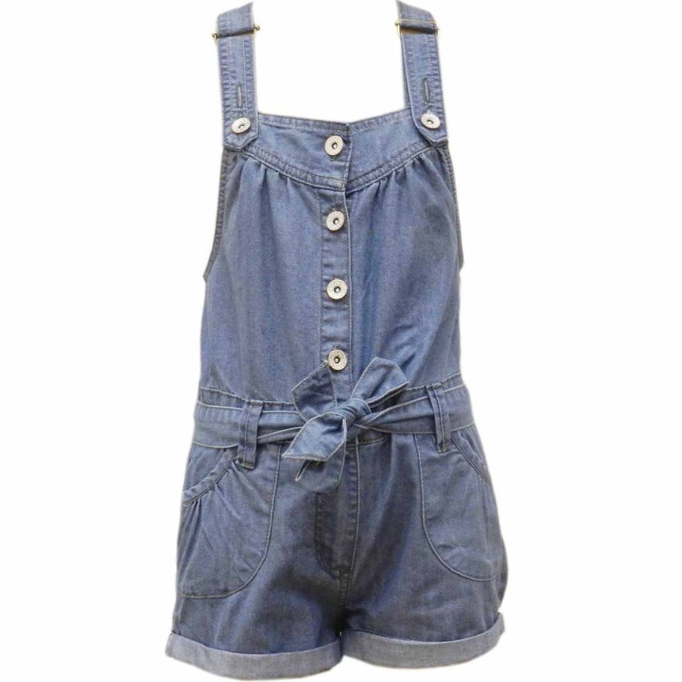 New Girls/Teen/Kid​s Denim Dungaree/Plays​uit Denim Blue 3 10 