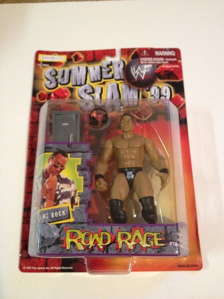   MOC Road Rage Rock Dwayne Johnson wrestling figure wwe wcw tna ecw