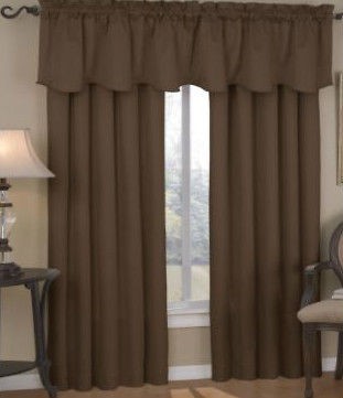 JACQUARD 5 PIECE WINDOW SET/CURTAINS /DRAPES BURGUNDY NEW BLACK OUT