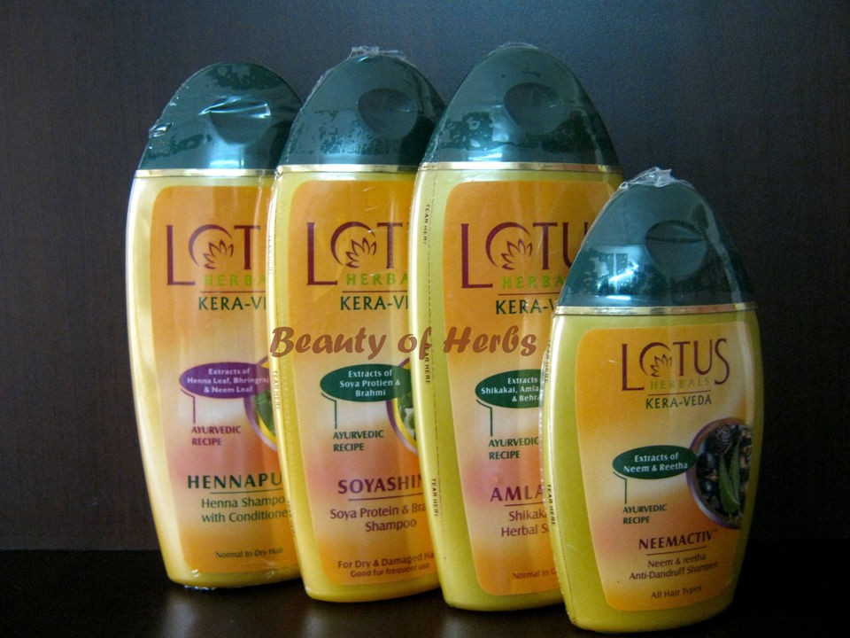 Lotus Kera Veda Herbal Shampoos   Amlapura, Neemactive, Soyashine 