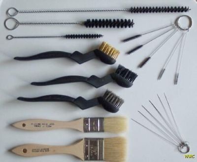 19 PAINT SPRAY & AIR BRUSH GUN CLEANING NEEDLES BRUSHES