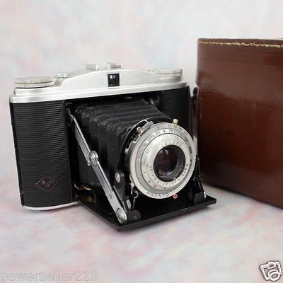 Agfa Isolette II /w Apotar 85/4.0 85mm f/4 Lens + Leather Case