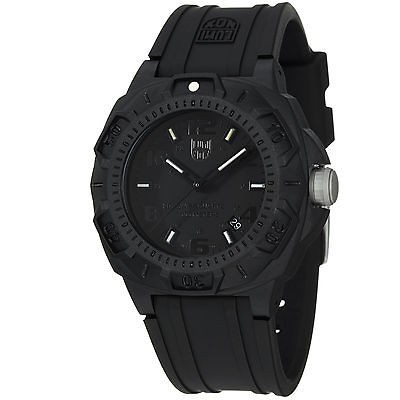 Luminox Mens Sentry Black Dial Black Rubber Strap Quartz Watch A 