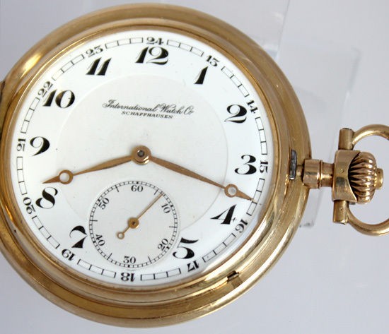   IWC SCHAFFHAUSEN 14K Gold Cal. 53 SAVONETTE POCKET WATCH ca. 1920