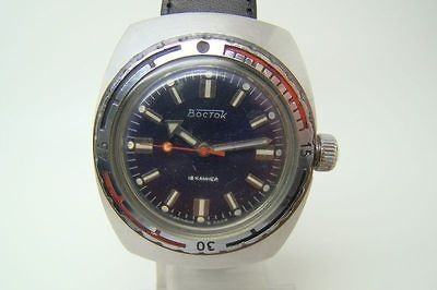 WATCH VOSTOK AMPHIBIAN 2209 USSR SOVIET MILITARY DIVER TYPE STEEL CASE 