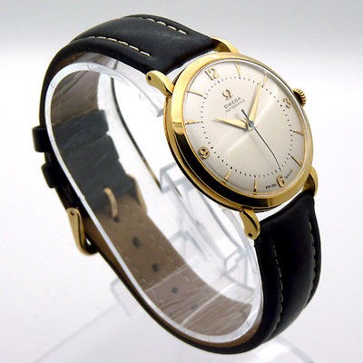 OMEGA 18ct Gold Automatic 354 Bumper   Vintage 1953 Dennison ALD   9ct 