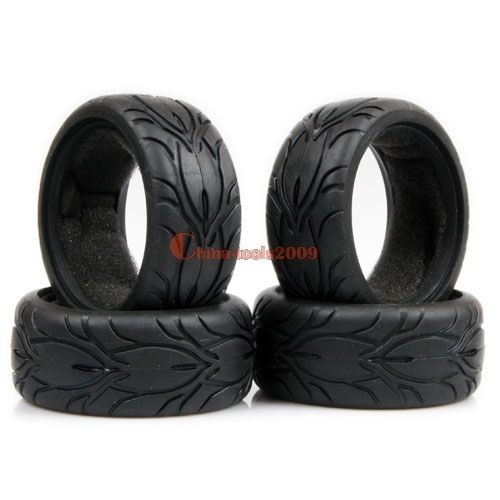   10 On Road Racing Car 26MM Rubber High Grip Flat Run Tires Tyre 6084