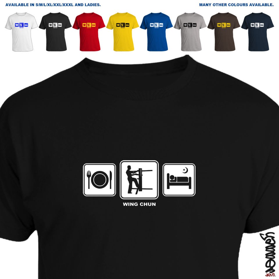 Newly listed Wing Chun Dummy Gift T Shirt Wing Chun Daily Cycle 011