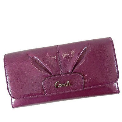 coach plum wallet in Womens Accessories